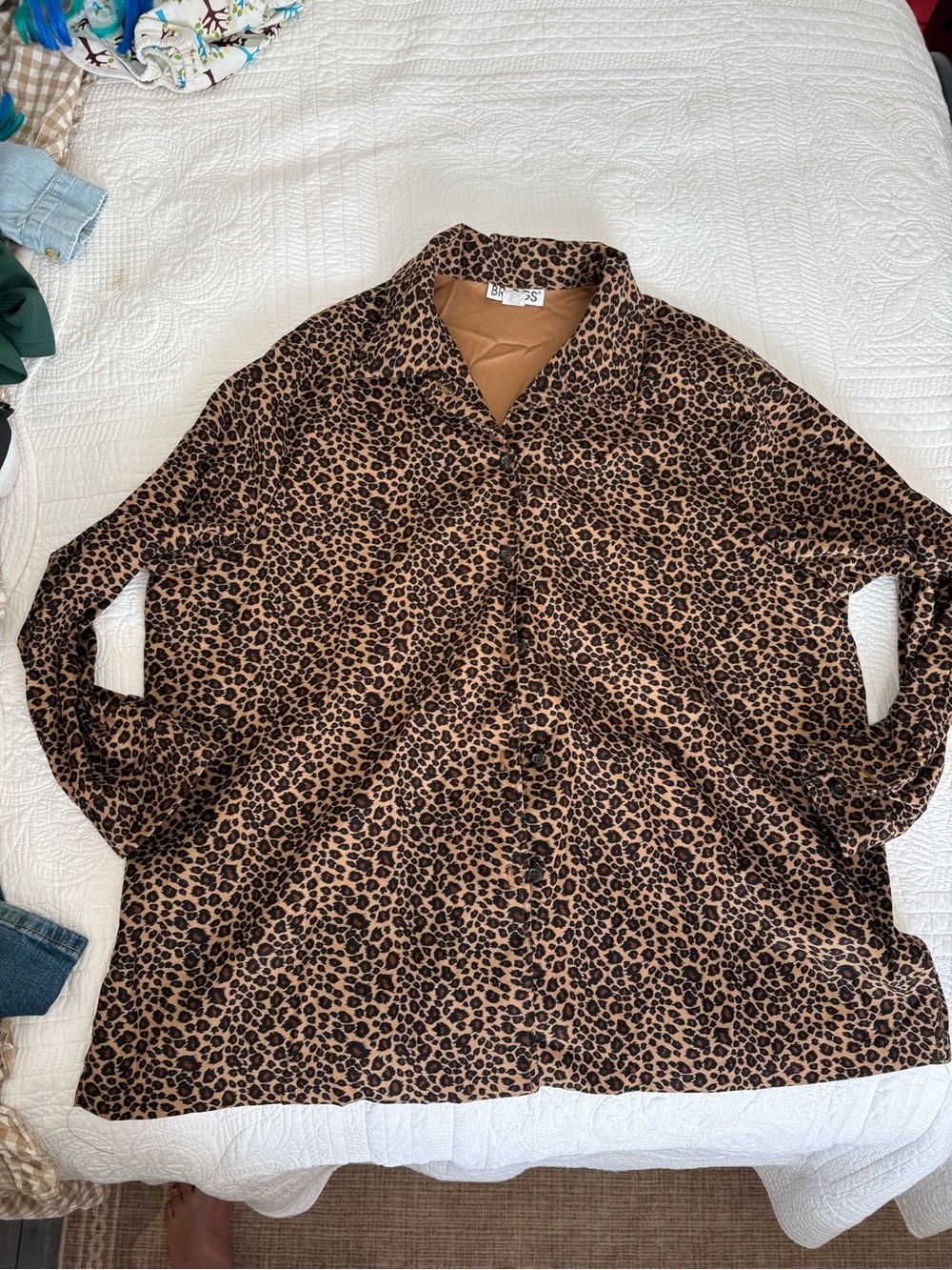 Briggs New York Leopard Print Shirt Jacket - Brown & Black 3X